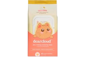 dearcloud Juicy Makeup Cleansing Wipes - 60 Count – makeup wipes and makeup remover for face – Oil-Free makeup remover wipes (Vitamin C)