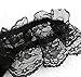DivaCat Lace G Strings Open Crotch with Pearls Massager Low-Waist One Size (Black)