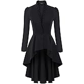 Scarlet Darkness Steampunk Jacket Women Gothic Long Jacket Renaissance Victorian Pirate Coat