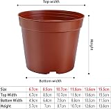 Muzhira 10pcs Seed Starting Pots 13.6cm Plastic Nursery Plant Containers view 4