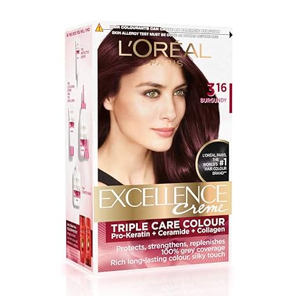 L Oreal Paris Excellence Creme Hair Color 3 16 Burgundy 72ml