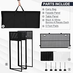 Kokorona Portable DJ Table 43″L x 20″W x
