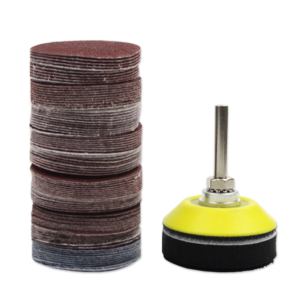 Coceca 2 Inches 100pcs Sanding Discs Pad Kit for Drill Grinder Rotary Tools with Backer Plate a Quarter Inch Shank Includes 80-3000 Grit Sandpapers: Industrial & Scientific