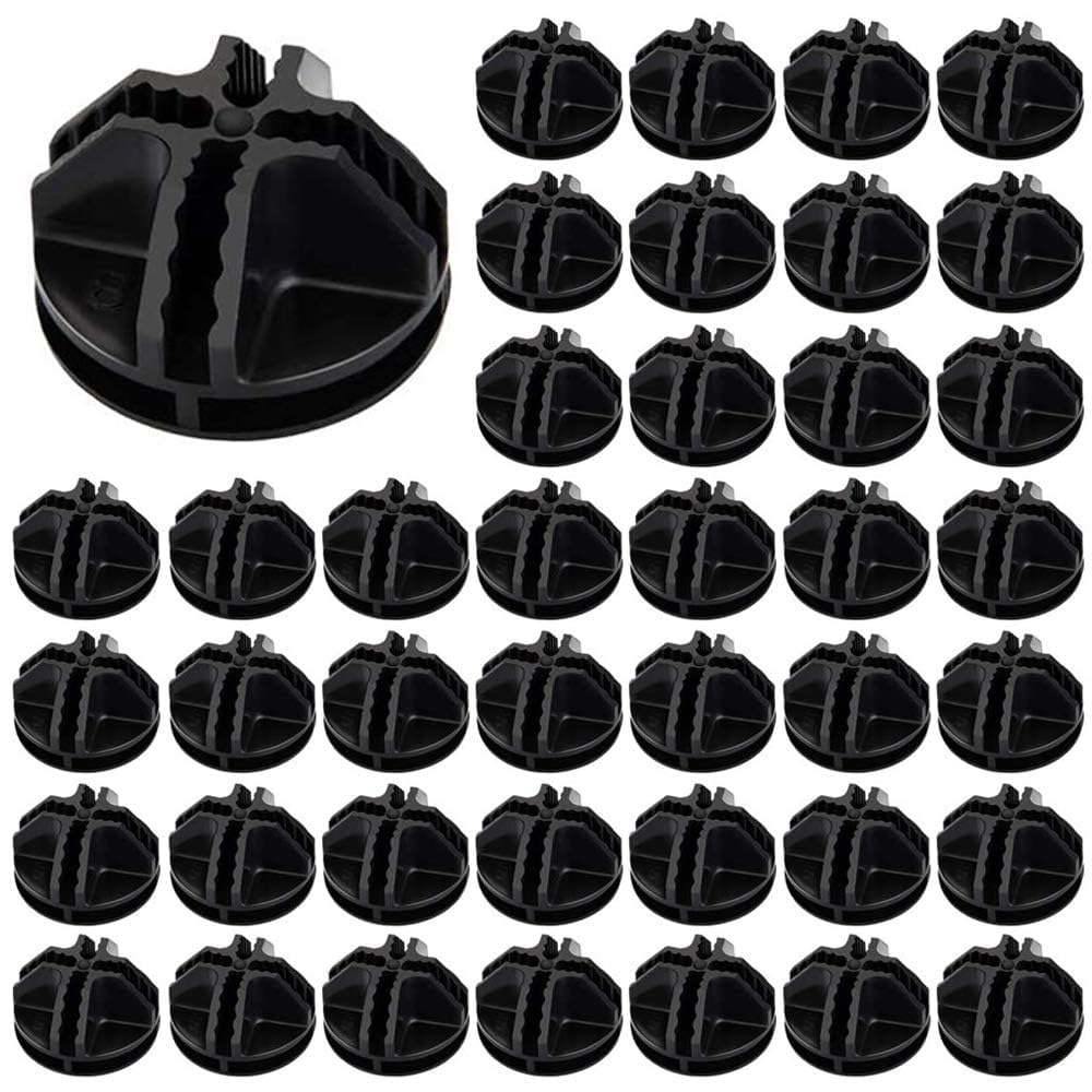 Luabue 40Pcs Wire Cube Connectors Black Plastic Grid Cube Modular Storage Cube Connectors C&C Grid Connectors Interlocking Connector for Modular Closet Storage Organizer & DIY Wire Cube Storage Unit