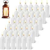 Threlaco 9 Hour Emergency Candles for Lantern (Lantern Not Included) 3.5 Inch White Candles Long Burning Survival Bougie Bulk for Outdoor Camping Power Outage Emergency Survival Preparedness