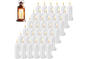Threlaco 9 Hour Emergency Candles for Lantern (Lantern Not Included) 3.5 Inch White Candles Long Burning Survival Bougie Bulk for Outdoor Camping Power Outage Emergency Survival Preparedness