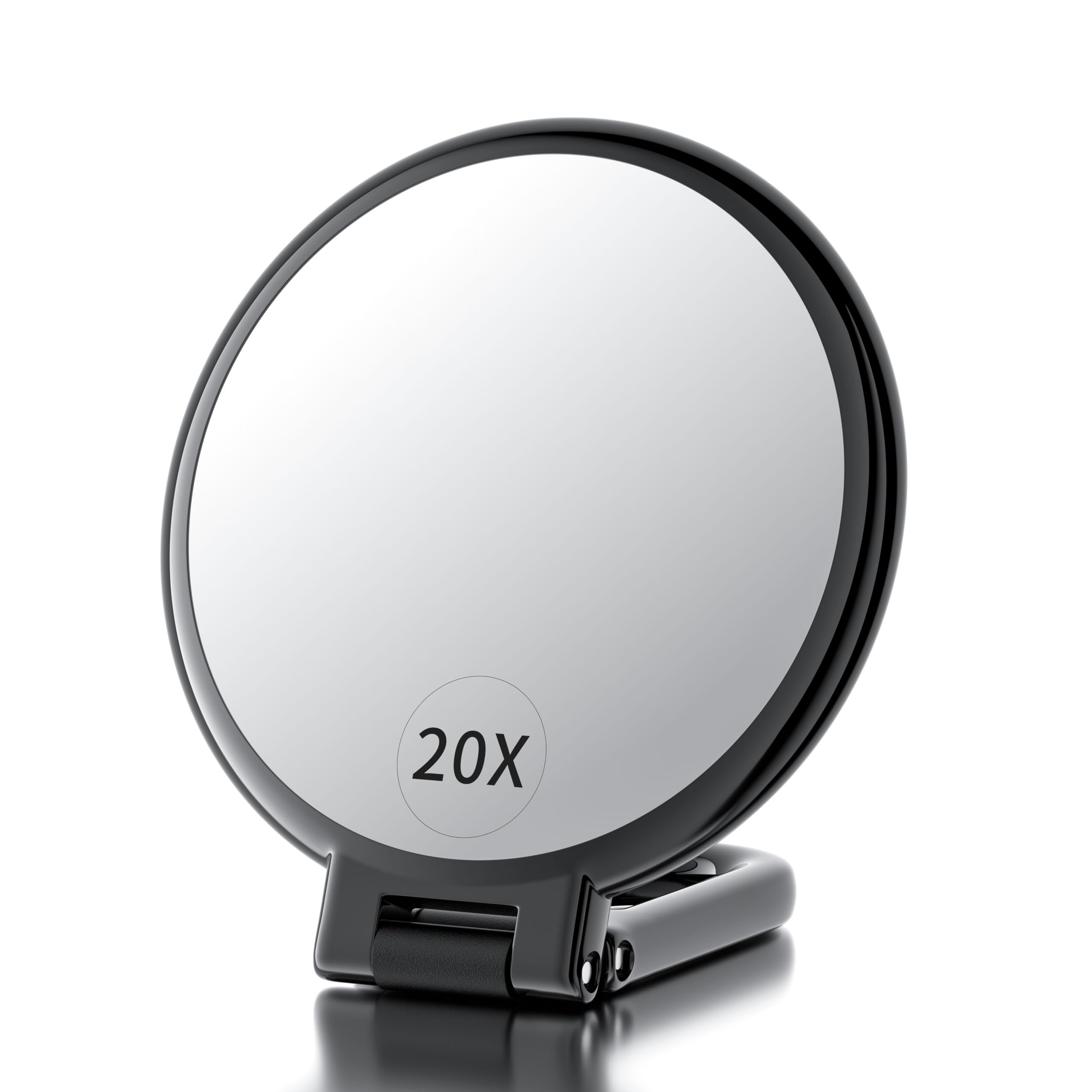 Beautifive Hand Mirror with Handle 20X/1X, Double Sided Magnifying Make up Mirror with Stand, Foldable Hand Held Compact Mirror for Makeup, Portable Travel Makeup Mirror for Women
