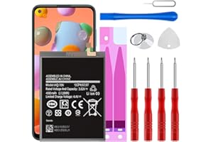 Soseieiu Galaxy A11 Battery,(𝟮𝟬𝟮𝟰 𝗡𝗲𝘄 𝗨𝗽𝗴𝗿𝗮𝗱𝗲𝗱) 4500mAh Replacement Battery HQ-70N/HQ-70T for Samsung Galaxy A11 SM-A115U, SM-A115A Li-Polymer Battery with Adhesive&Tool Repair Kit