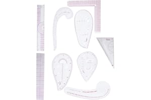Generic Sewing Ruler Set Durable Lightweight Tailor Measuring Tools for Clothing Design 9PcsSet for DIY Enthusiasts