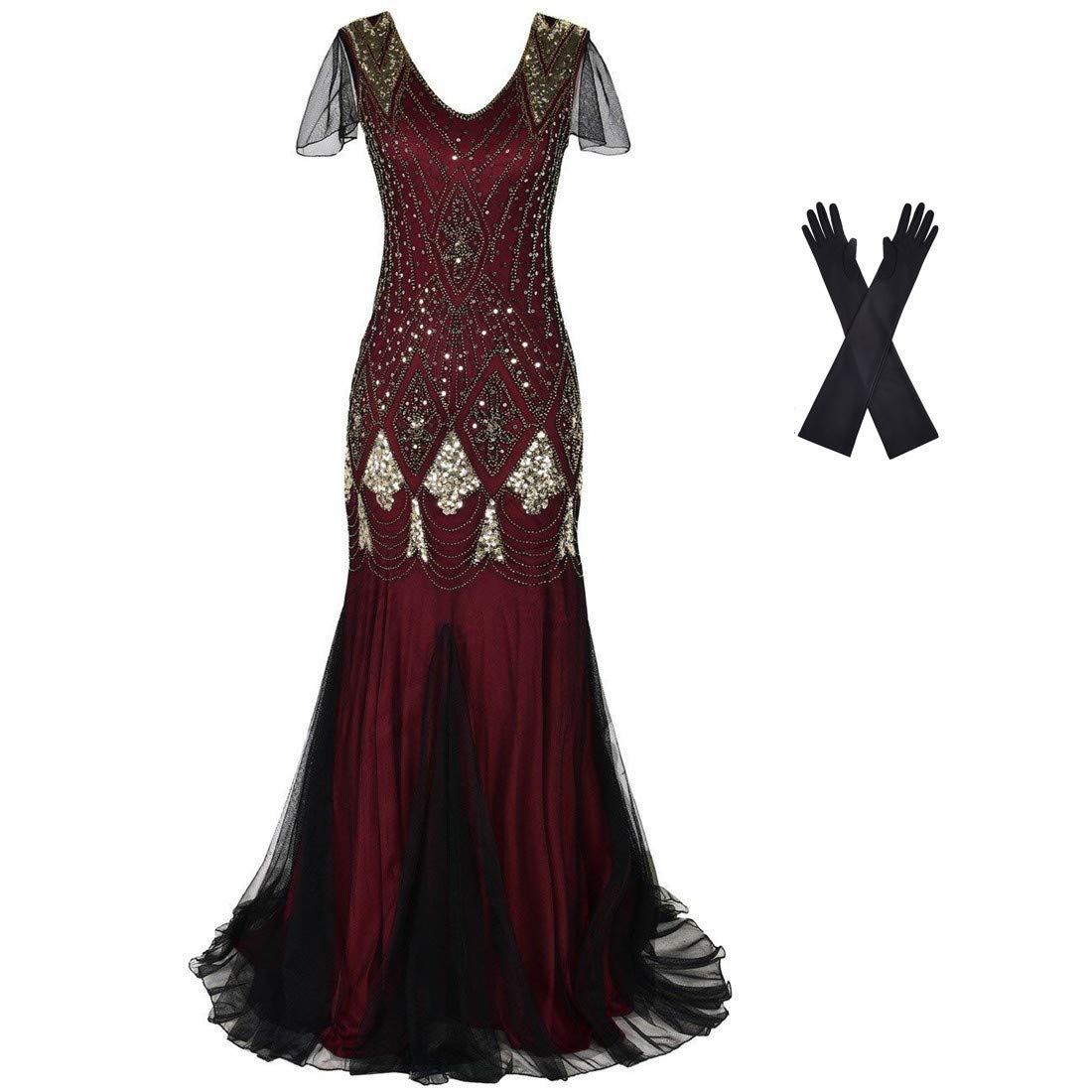 flapper evening dress