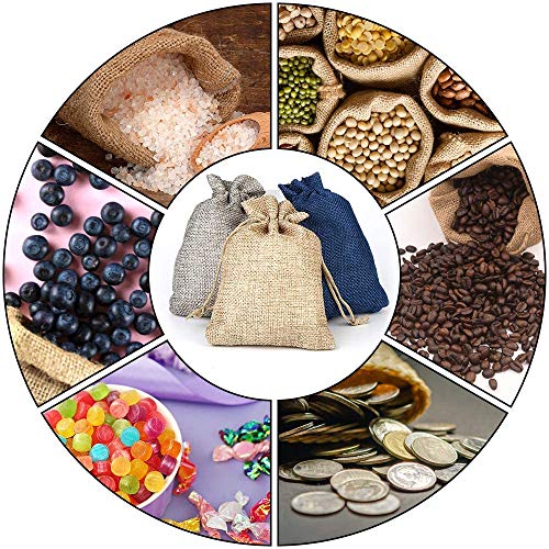 Calendario de Adviento para llenar Bolsa 24,Calendario de Adviento Navidad,Bolsa de Regalo Pequeña,Bolsas Pequeñas Navidad,Bolsitas de Tela Pequeñas, Bolsas de Yute para Rellenar con 1-24 Pegatinas