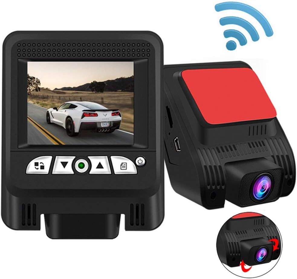 Xycar WiFi Dash Cam Dashboard Camera Stealth Full HD 1080P Camera 170 Degree Wide Angle Lens 2.31 Inch LCD DVR Road Video Recorder Loop Recording
