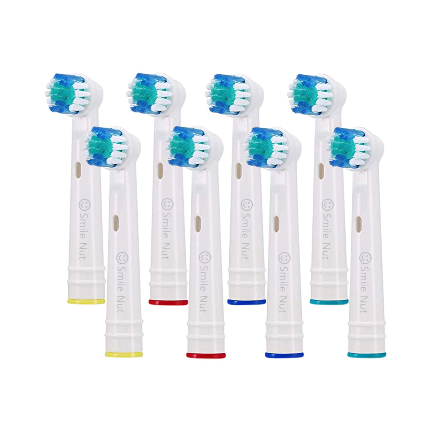 Smile Nut Replacement Toothbrush Heads; Compatible with Oral-B and Braun Electric Toothbrush Handles – 8 Pack - Affordable Replacements for Daily Use
