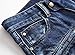 NITAGUT Men's Ripped Slim Straight fit Biker Jeans with Zipper Deco (34Wx32L, Royal Blue)