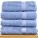 Chakir Turkish Linens Luxury Ultra Soft Bamboo Towel Set (Bath Towels, Blue)