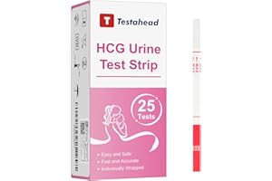 T TESTAHEAD Pregnancy Test Strips, 25 Count, High Sensitivity Home Tests for Early Detection