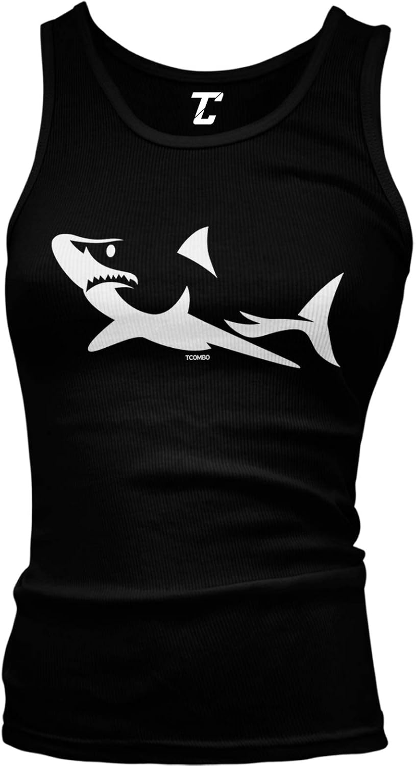 Shark Silhouette - Great White Hammerhead Juniors Tank Top
