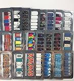Nail Art Wraps - 12 sets perfect for stocking stuffers and Christmas gifts! Surprise Mystery Box - 12 packs (168 total nail stickers) of Generic Nail Art Stickers - Randomly Selected Assortment