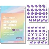 Beautistin UV Detection Stickers for Sunscreen, 80 Count, 8 Cute Patterns | Beach Vacation Essentials, Know When to re-Apply Sunscreen, 8 Pattern Types, Daily Sun Protection, Sun Protection Reminder