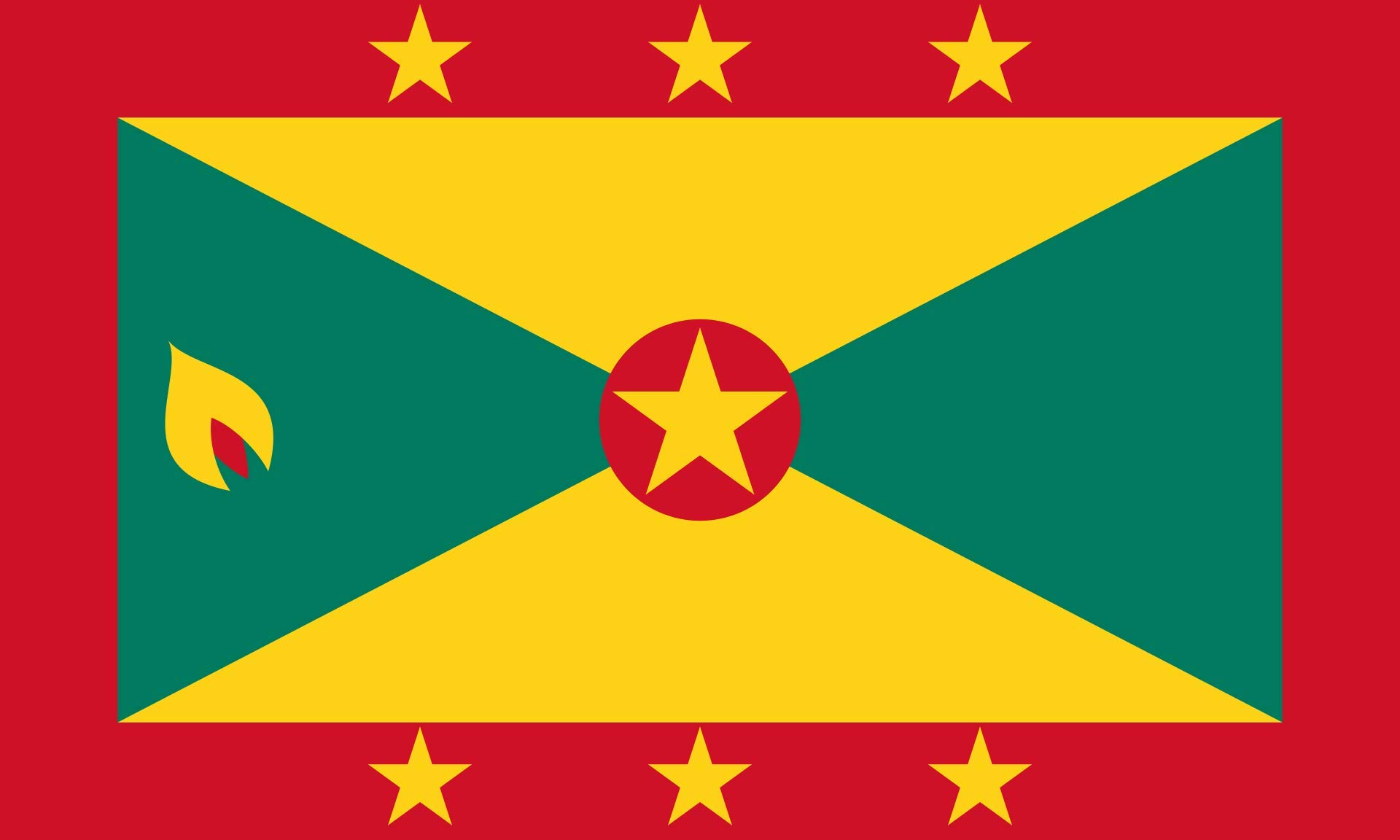 Grenada Large 5' x 3', Weather-Resistant Polyester Outdoor Flag