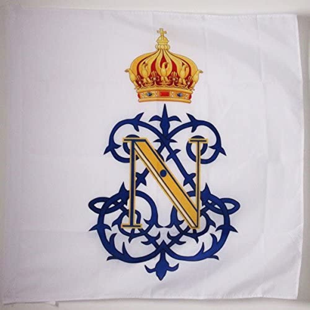 AZ FLAG - Imperial Monogram of Napoleon III Flag - 3x3 Ft - 100% Polyester Second French Empire Banner with Sleeve - Fade Resistant - Vivid Colors - 3' x 3' Feet - 90x90 Cm