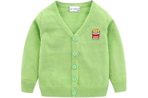 Mud Kingdom Little Boy Knitted Cardigan Solid V-Neck and Button Down Sweater Long Sleeve Fall Knit Outerwear