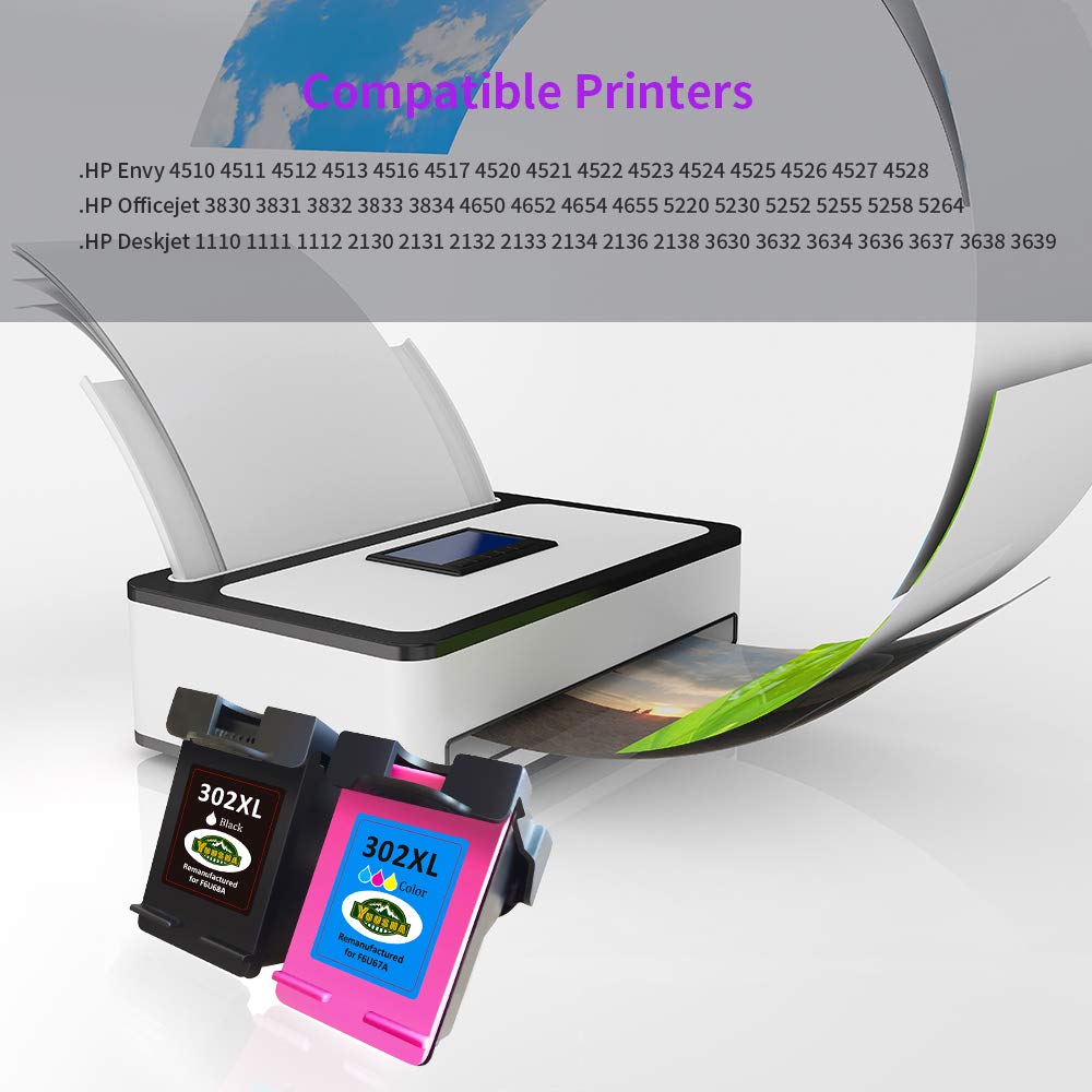 1 Negro, 1 Tricolor LxTek Remanufacturado para HP 302 XL 302XL Cartuchos de  Tinta para HP Deskjet 1110 2130 2134 3630 3632 3634 Envy 4520 4521 4522  4523 4524 Officejet 3830 3834 4650 4651 4652 4654 Informática Electrónica  futakuchi-hakata.com