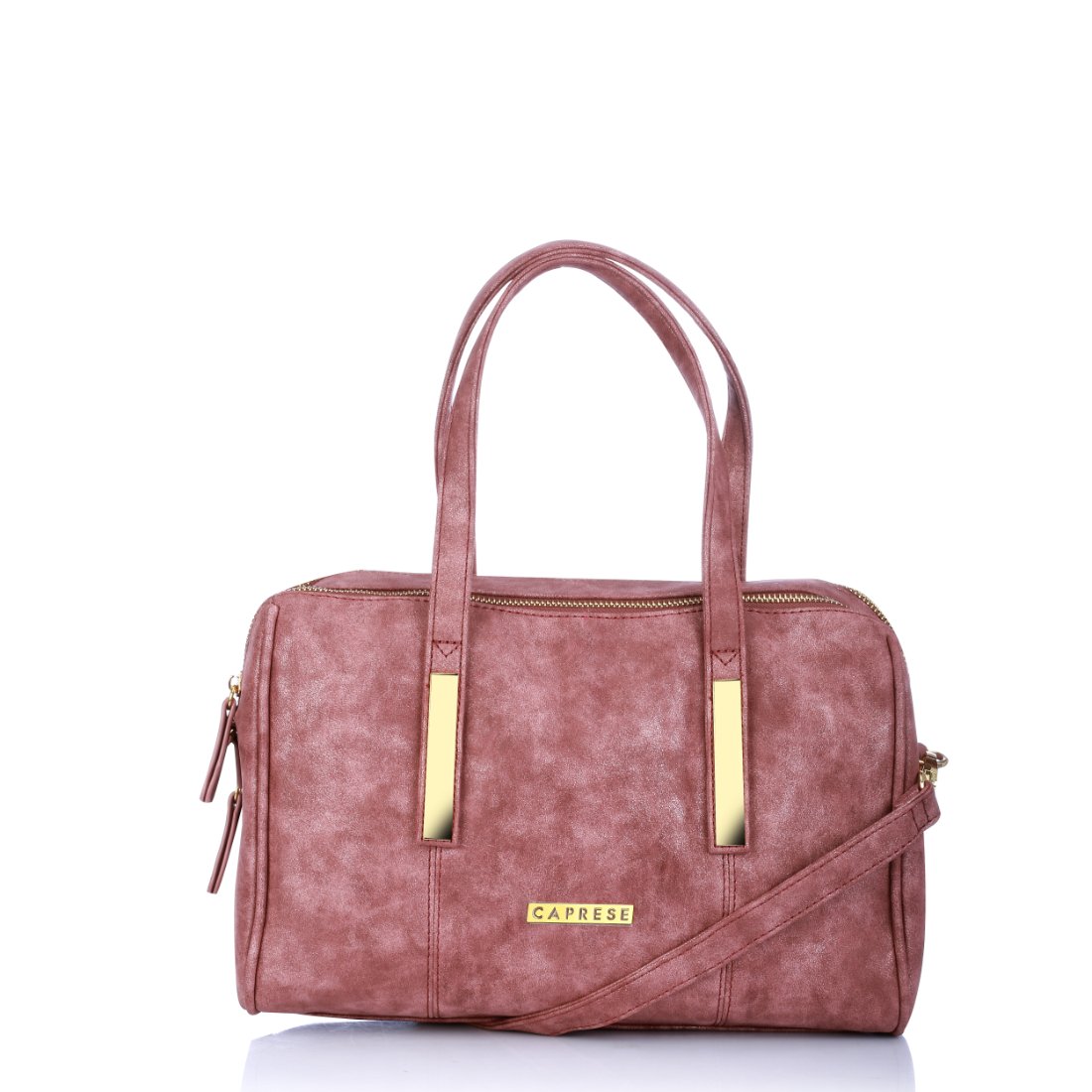 caprese brownie women's satchel (metallic maroon) ()