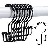 SUTINE Shower Curtain Hooks, 12 Pcs Double Shower