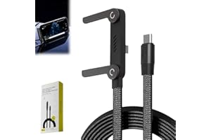 2-in-1 Invisible Holder Charger Cable, Built-in Phone Support Charging Cord, 240w Braided Fast Charge Cable,Type C Port Multi