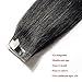 20 Inch Tape in Hair Extensions Remy Human Hair #01 Jet Black Long Straight Hair Seamless Skin Weft Invisible Double Sided Tape 20pc/pack 30g +10 Free Tape Bonds