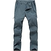 GASH HAO Mens Waterproof Ski Snow Pants Hiking Softshell Cargo Fleece Lined Warm Insulated Outdoor Fishing Pants