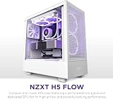 NZXT H5 Flow ATX Mid Tower Case Front USB Type-C White view 2