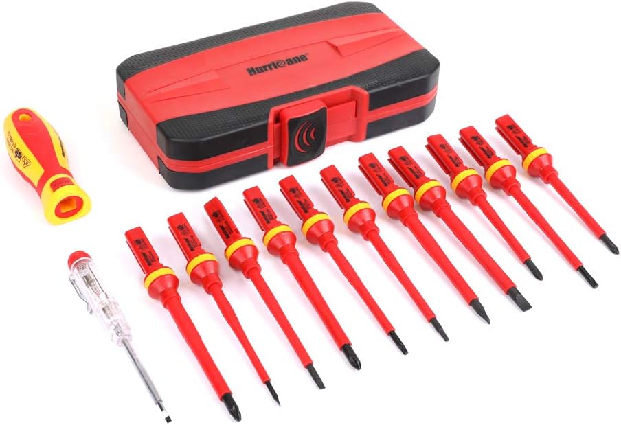HURRICANE 1000V Insulated Electrician Screwdriver Set CRV 13 Piece