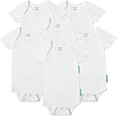 PurComfy Supersoft Short Sleeve Baby Bodysuits, Premium Bamboo Rayon Bodysuit Unisex Boy Girl