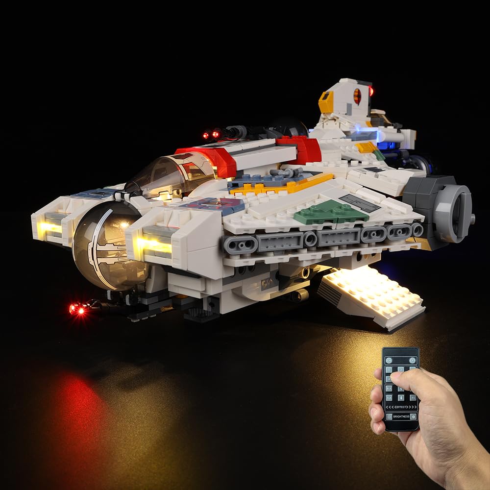 Kyglaring LED Lighting Kit (No Model) - Compatible with Lego-75357 Star Wars Ghost & Phantom II Building Blocks Model Set - Only Leds No Brick Set (RC Version)