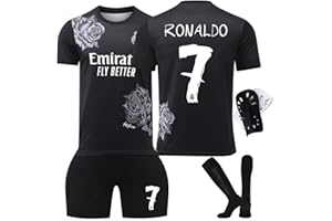 Ihrmok Real Boys' Madrid #7 Soccer Jerseys Suit Kids Football for Boys Girls #5 Youth Shirts and Shorts Kit Set For Y3 Fans