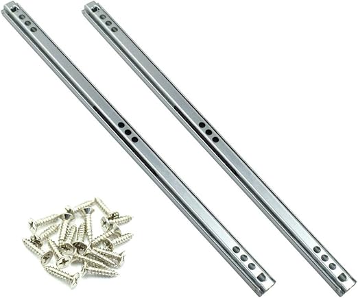 Yoohey Metal 12 Inch Drawer Slides Ball Bearing Two Way Slide