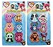 Ty Beanie Boos Die Cut Character Erasers, 2 x 2 Inches Each, Pack of 6, Assortment Will Vary (816-3)
