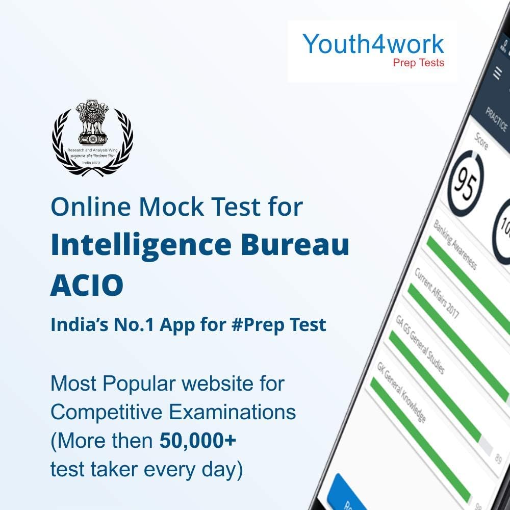 Intelligence Bureau ACIO Placement Paper– 3 Month Youth4work Subscription voucher (No CD)