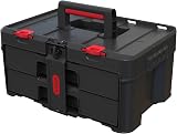 Keter Stack n' Roll 2 Drawer Tool Storage Box Black view 6