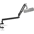 Tonor Mic Arm Desk Mount, Low Profile Boom Arm, Microphone Arm, Adjustable Mic Stand with Desk Mount Clamp, Screw Adapter, Cable Management, for Blue Yeti Hyper X QuadCast AT2020 T20LP