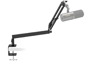 Tonor Mic Boom Arm, Low Profile Microphone Boom Arm, Adjustable Mic Stand with Desk Mount Clamp, Screw Adapter, Cable Managem