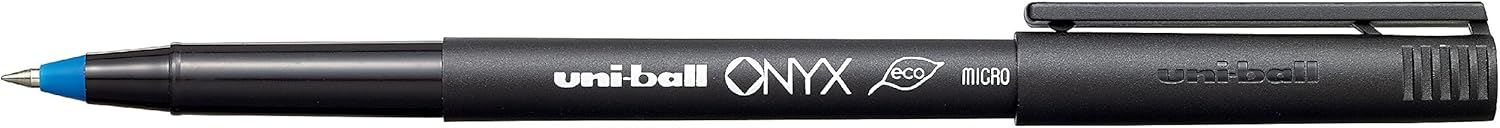uni-ball ONYX Rollerball Pen, Micro Point (0.5mm), Blue, 12 Count (60041): Office Products