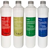 FILSADAE Quick-Change Push Button Water Filter Set, Replacement for Premier RO Pure&amp;Zero Pure Reverse Osmosis System - 4-Pack Filtration kit, BUT DOES NOT Fit Watts Kwik-Change RO System