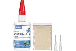 Ganbaro Aquarium Glue 1.7 oz Clear Super Reef Glue Waterproof Aquarium Safe Glue for Plants, Rocks, Mosses, Coral, Stone, Wood, Freshwater and Saltwater-Beautify, Water Landscape 50 g
