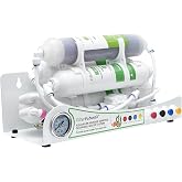 4 Stage Reverse Osmosis Aquarium Water Filter System RO+DI, 100GPD | Pressure Gauge, Compact, Colour Changing DI Filter, 0 TDS for Freshwater &amp; Saltwater Tanks
