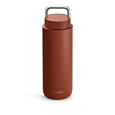 Fellow 32 oz Carter Carry Water Bottle - All-Day Hydration, Leak-Proof Lid, Vacuum Insulated Stainless Steel Tumbler,Keeps Heat for 12 Hours/Stays Cold for 24 Hours Dishwasher Safe - Sienna