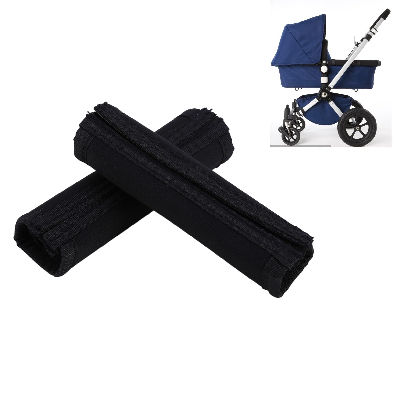 2PCS Baby Stroller Armrest Cover, Baby Handle Grip Bar Bumper Cover Kid Pushchair Pram Stroller Cover Stroller Armrest Sleeve