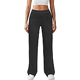 JEKAOYI Womens Casual High Waist Straight Leg Pants Stretchy Button Business Dress Work Pocket Trousers